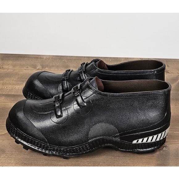 LaCrosse Tracktion Reflector Ice Traction Overshoe 2 buckle rubber boot men's 10 - Picture 2 of 8